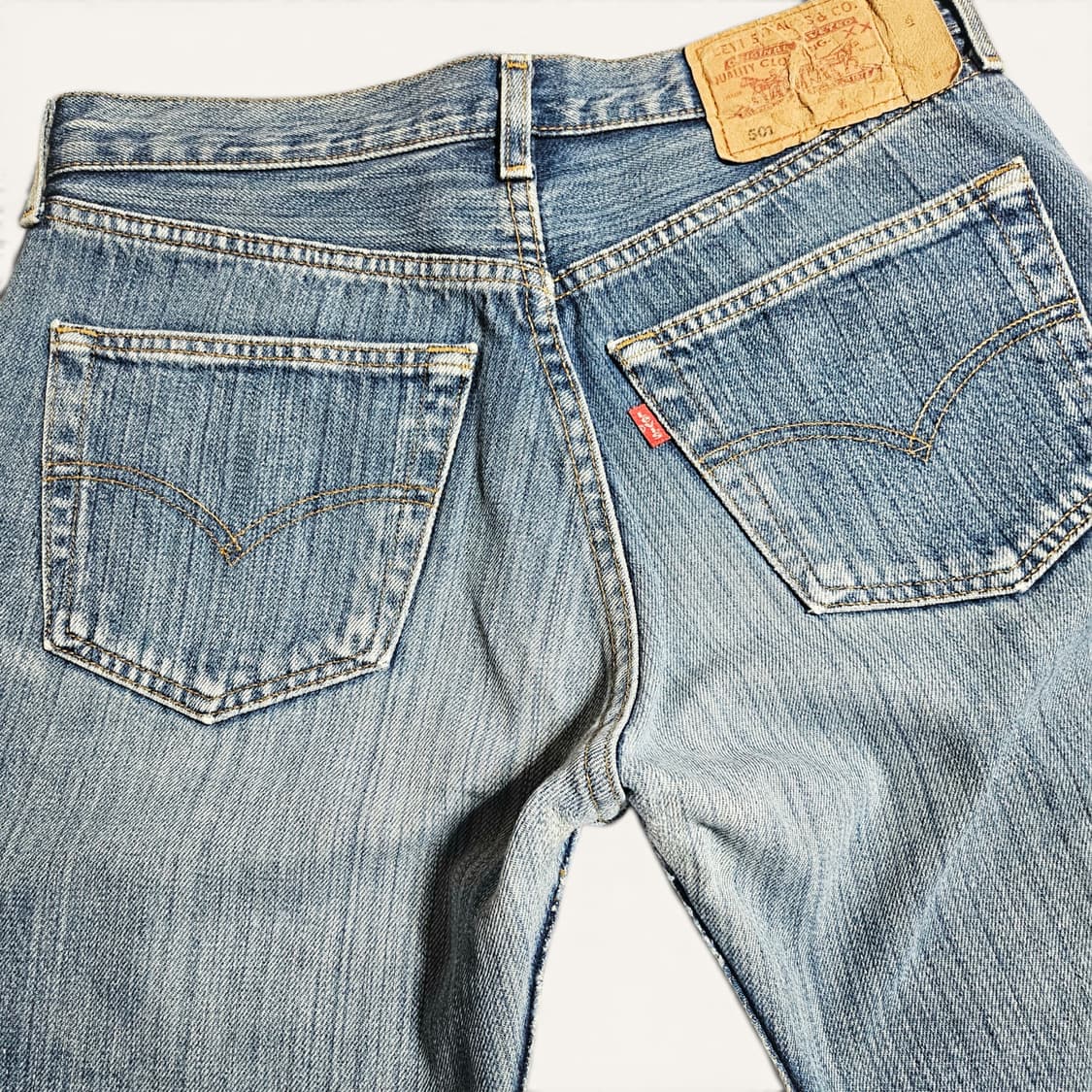 [실사30][리바이스]90's유럽판 501®오리지널 클래식핏 워시드 데님 상품이미지5