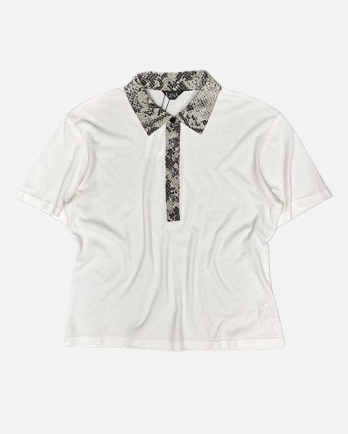 python collar crop pk t-shirt 상품이미지1