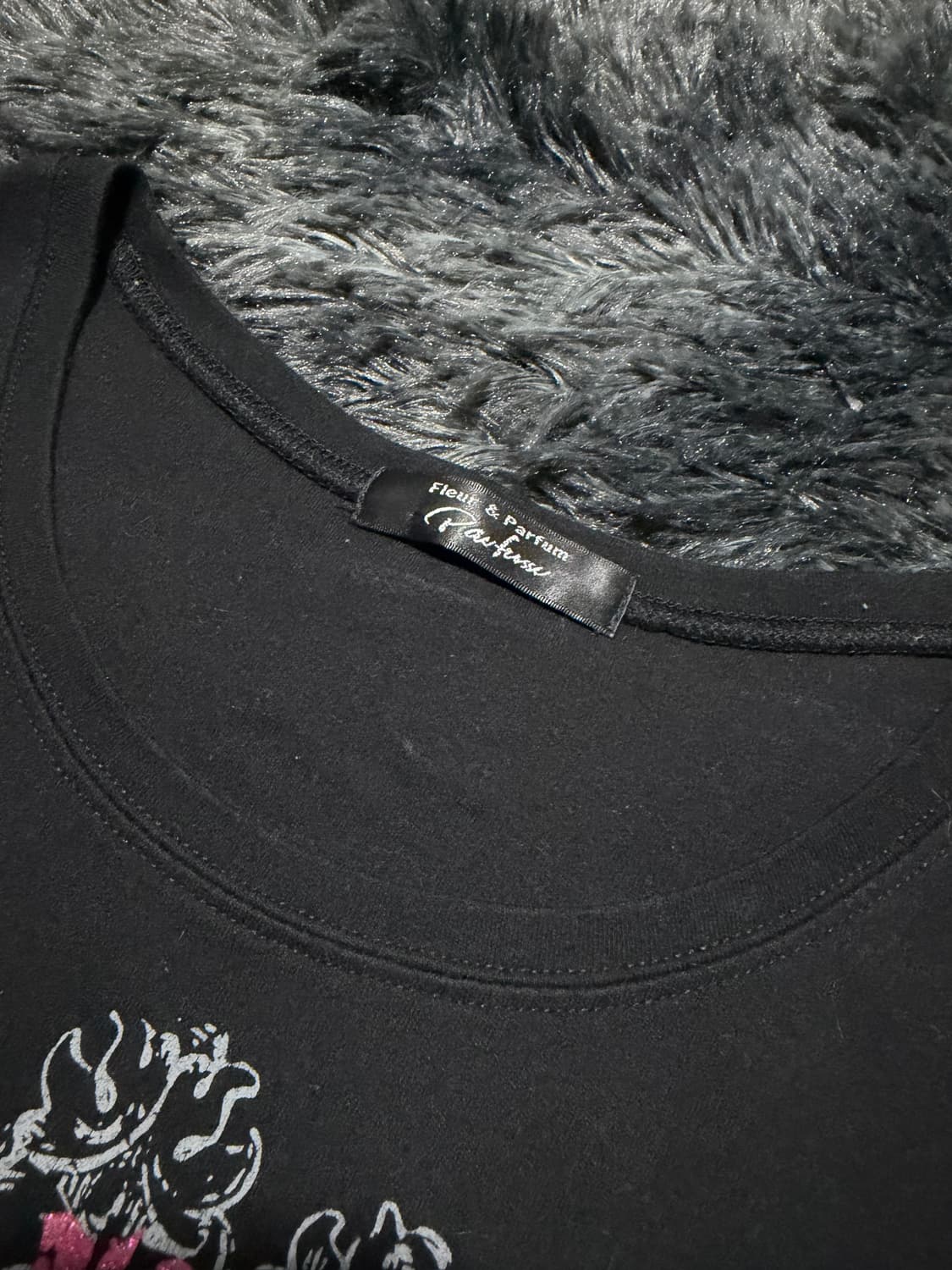 핑크레터링&해골프린팅 펑크St 반팔 상품이미지4