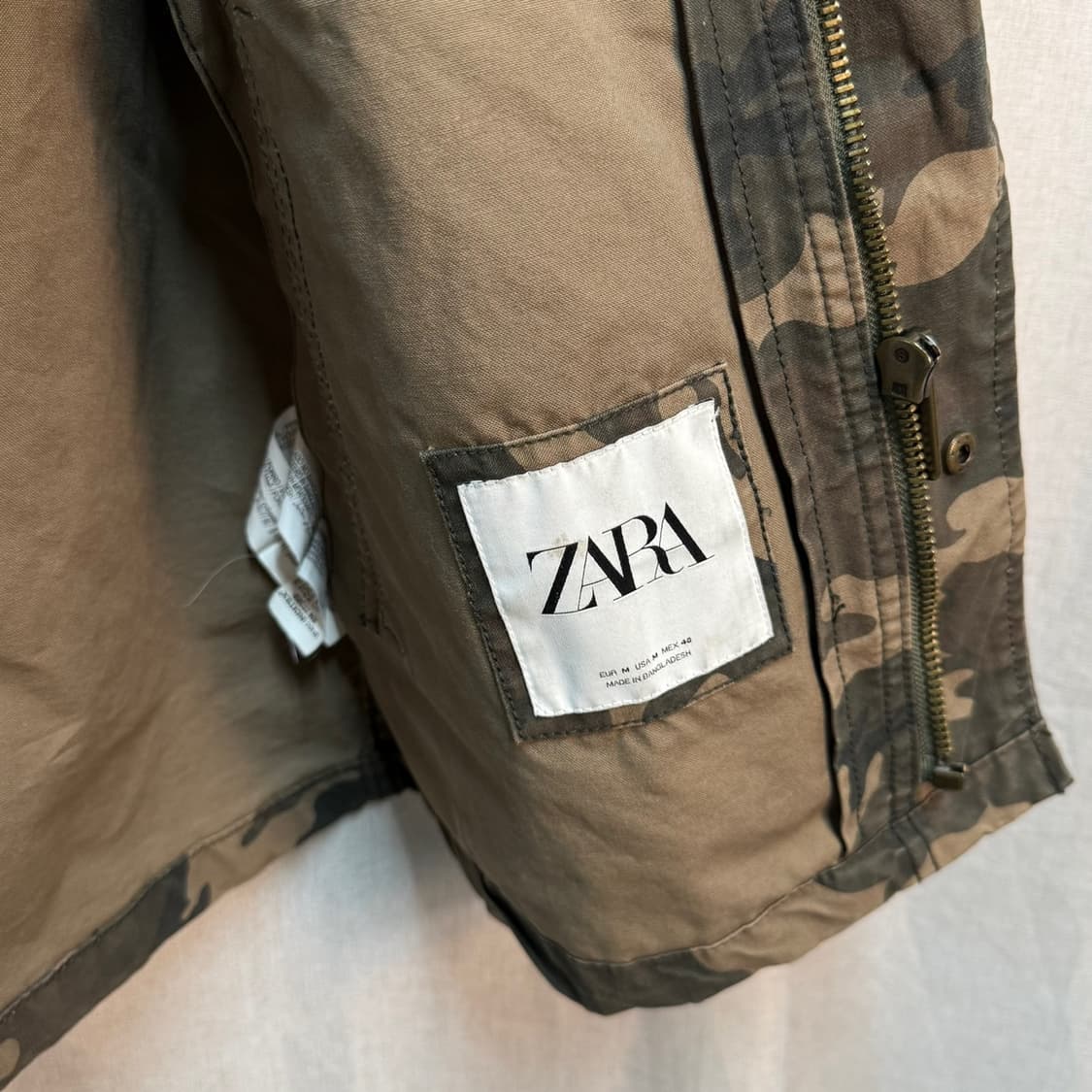 자라 ZARA 카모플라쥬 밀리터리 후드 야상 자켓 상품이미지5