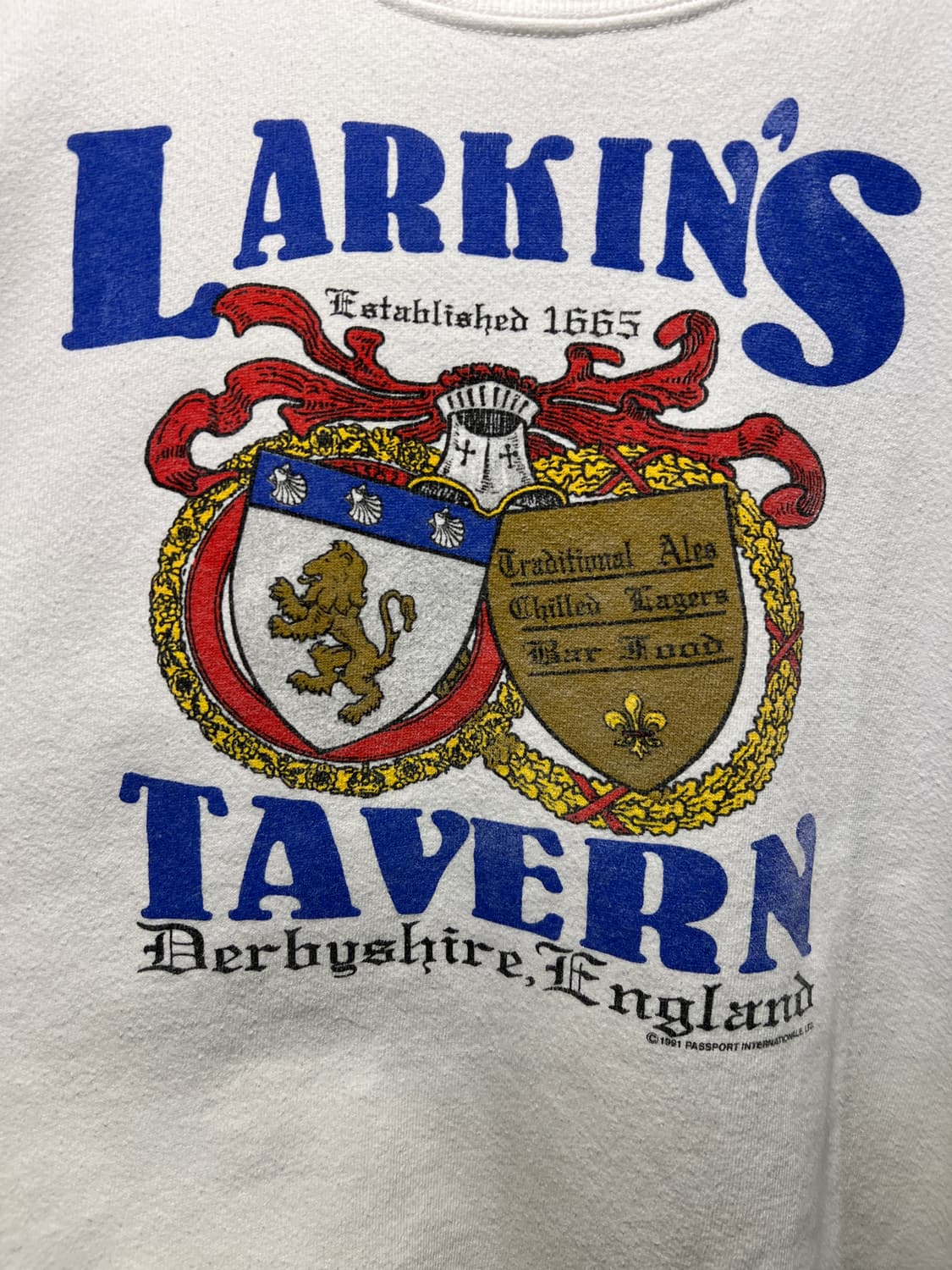 [L]90's Made in USA LARKIN'S 펍 화이트 스웻셔츠 상품이미지4