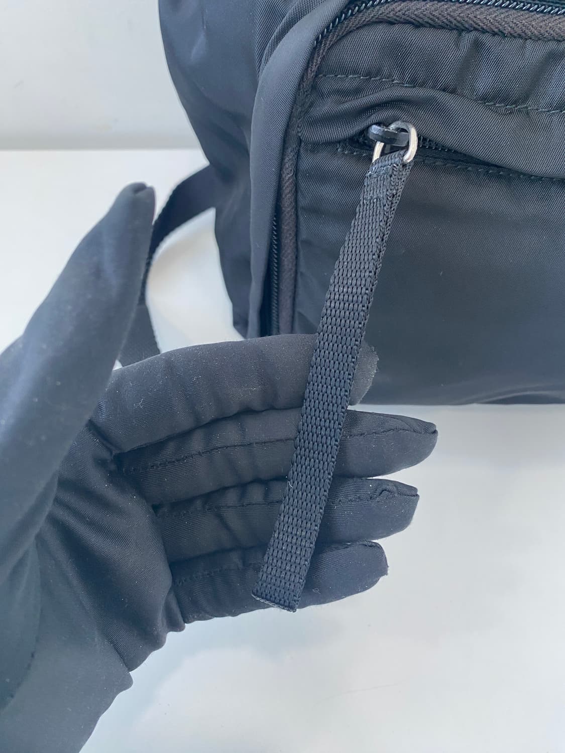 프라다 나일론 포코노 블랙 백팩 상품이미지8