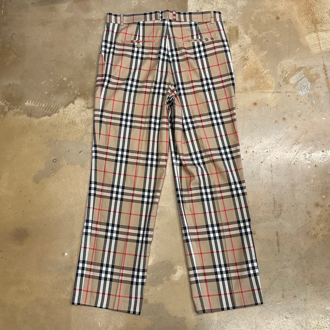 XL 새상품 버버리 노바체크 슬랙스 상품이미지3