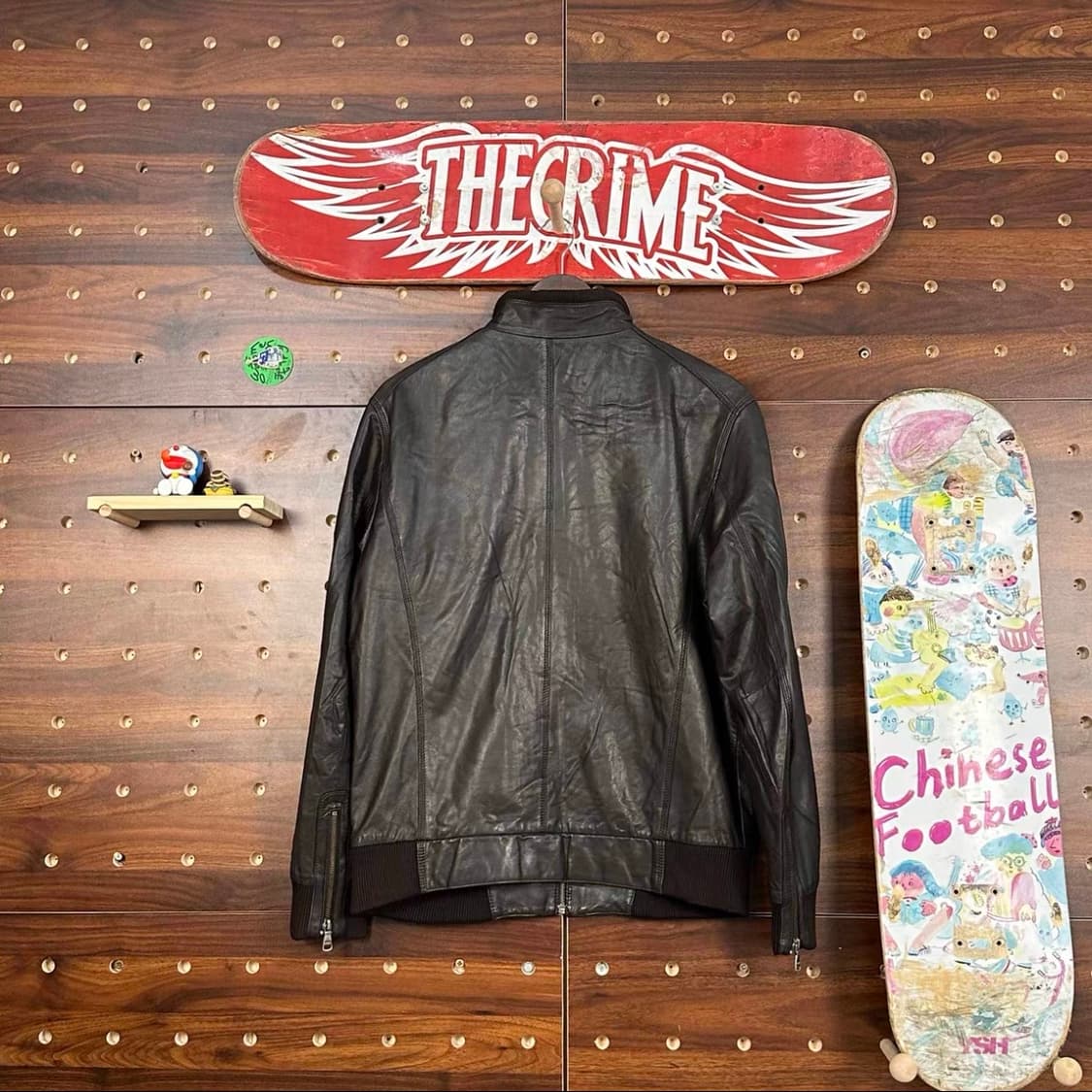 Vintage 아메리칸 캐주얼 레트로 레더 자켓 상품이미지2