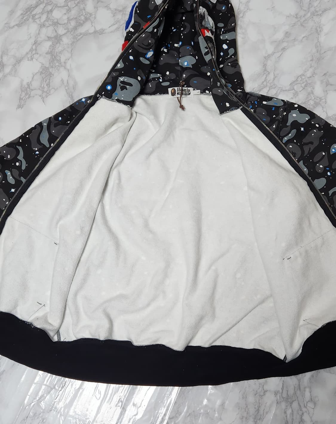 [L]베이프 스페이스 카모 샤크 후드집업 자켓 상품이미지8