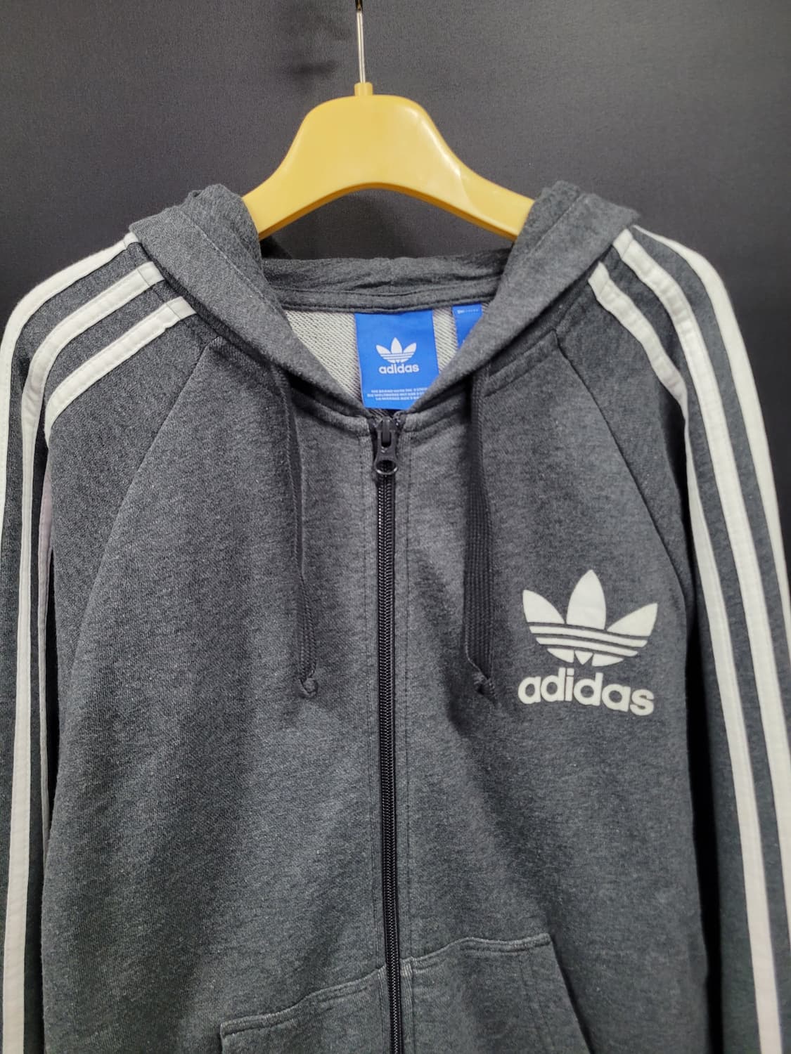 아디다스 불꽃 파이어버드 회흰 그레이 후드집업  상품이미지2