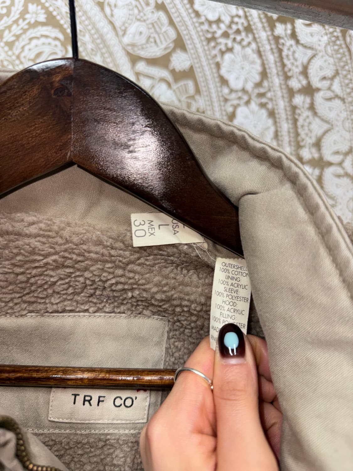 TRFCO 빈티지 양털기모 야상 자켓  상품이미지4