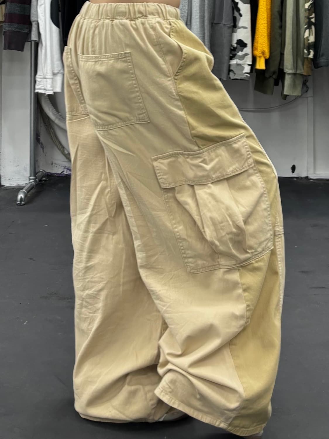 VTG 투톤 베이지 벌룬팬츠 상품이미지1