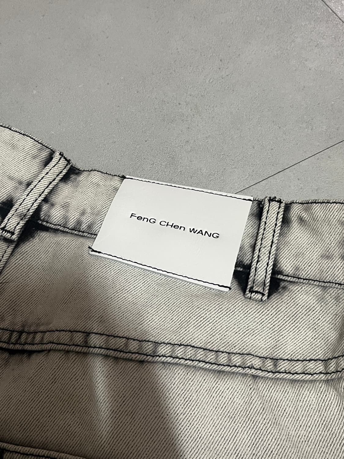 펑첸왕 사이드 버튼 워싱 데님 L사이즈 새상품 상품이미지3