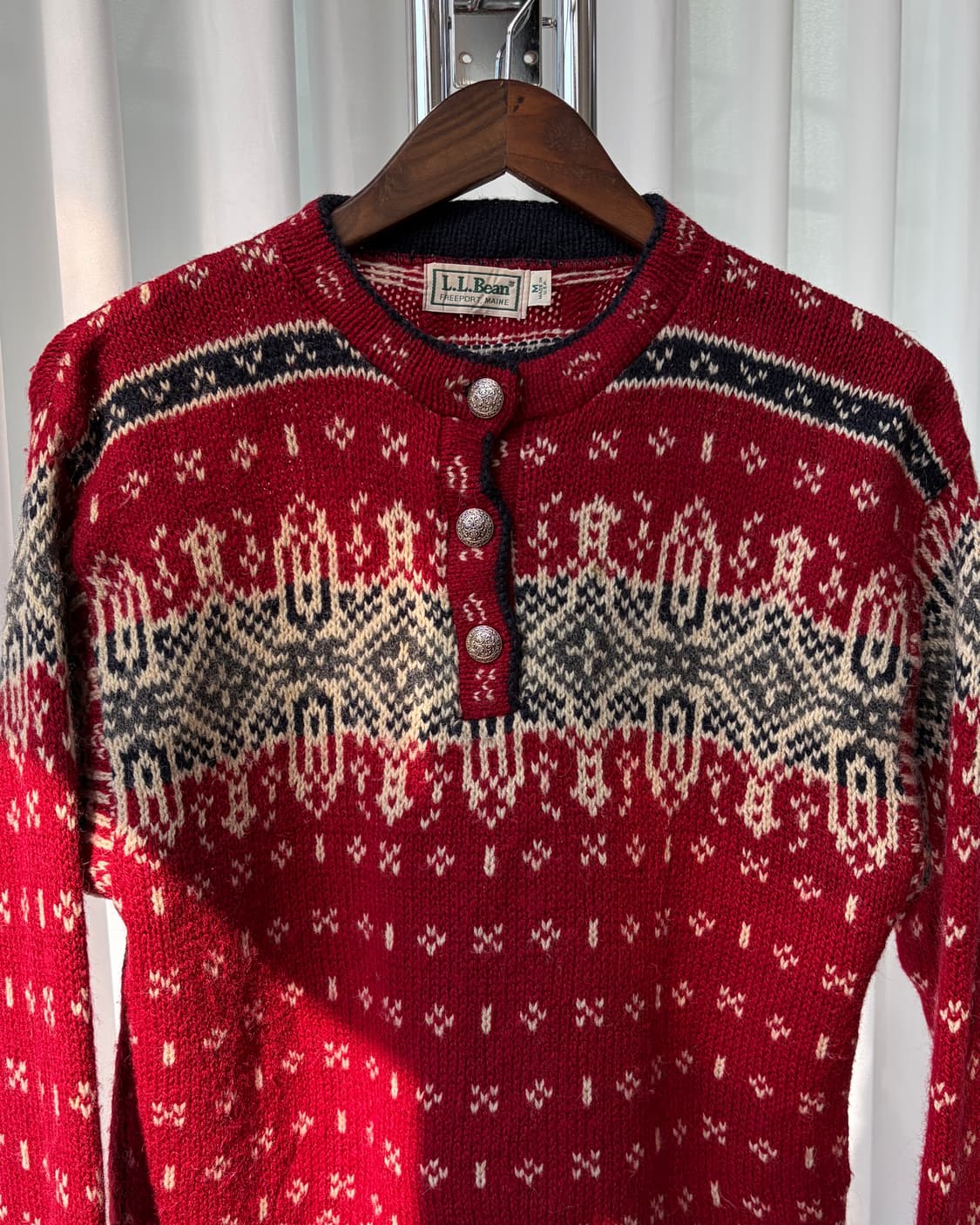 [M]L.L.Bean 엘엘빈 USA 90s 노르딕 니트 상품이미지5