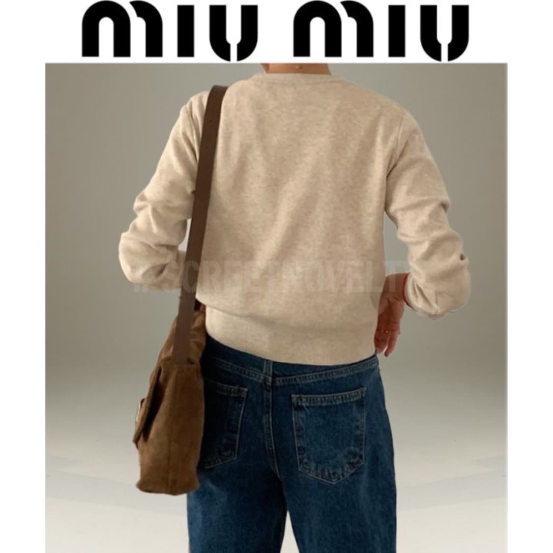 미우미우 한줄라인배색 가디건 상품이미지6