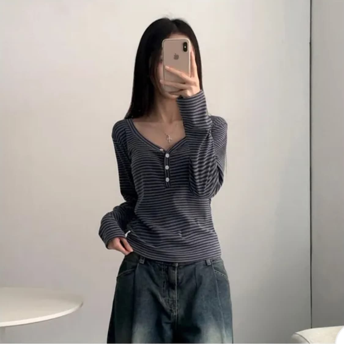 에이블리 상의 모음 1 #롱슬리브 #스트라이프 #여성의으 상품이미지4