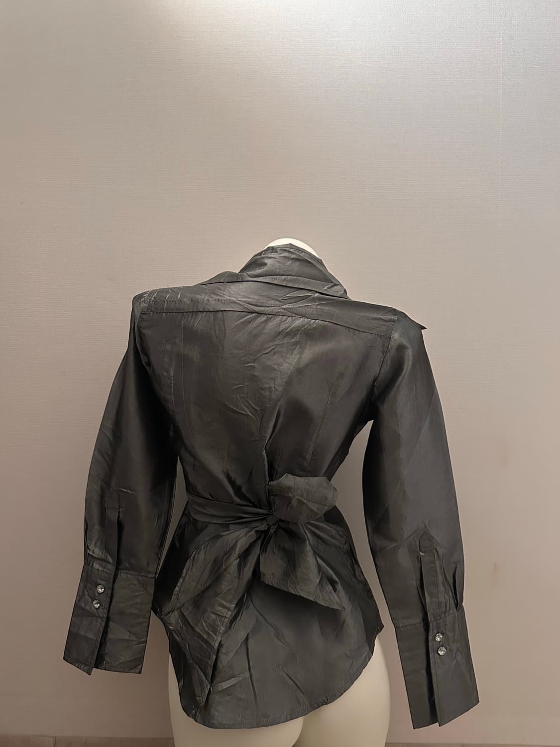 빈티지 새틴 차콜  타이 셔츠 상품이미지9