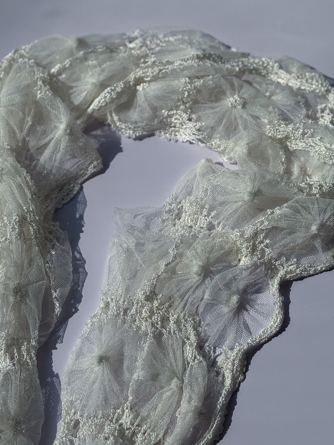 Fringed Floral Shirring Muffler 0272 상품이미지4