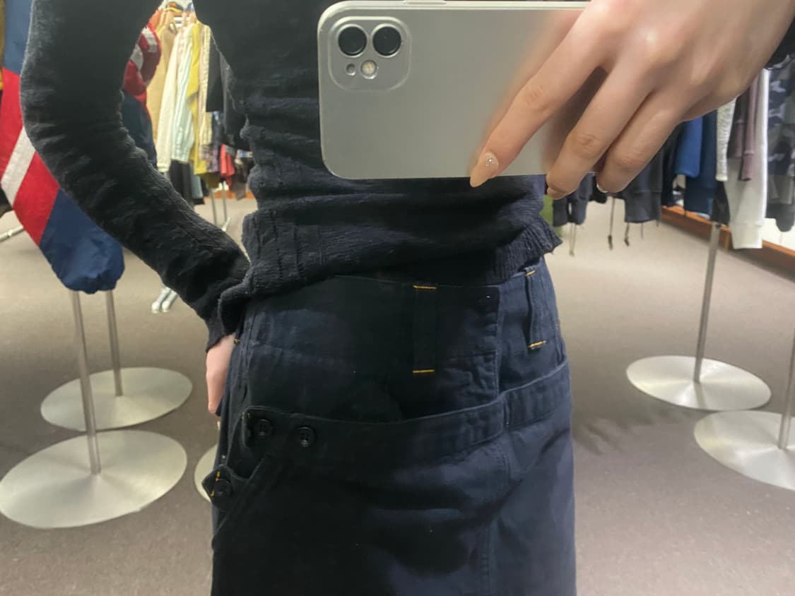 1)일본 빈티지 블랙 카고 스커트 상품이미지3