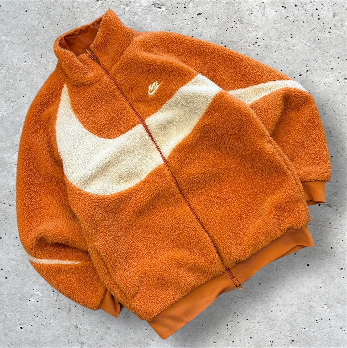 [L] 나이키 리버시블 빅스우시 핫커리 오렌지 뽀글이 후리스 C489 상품이미지1