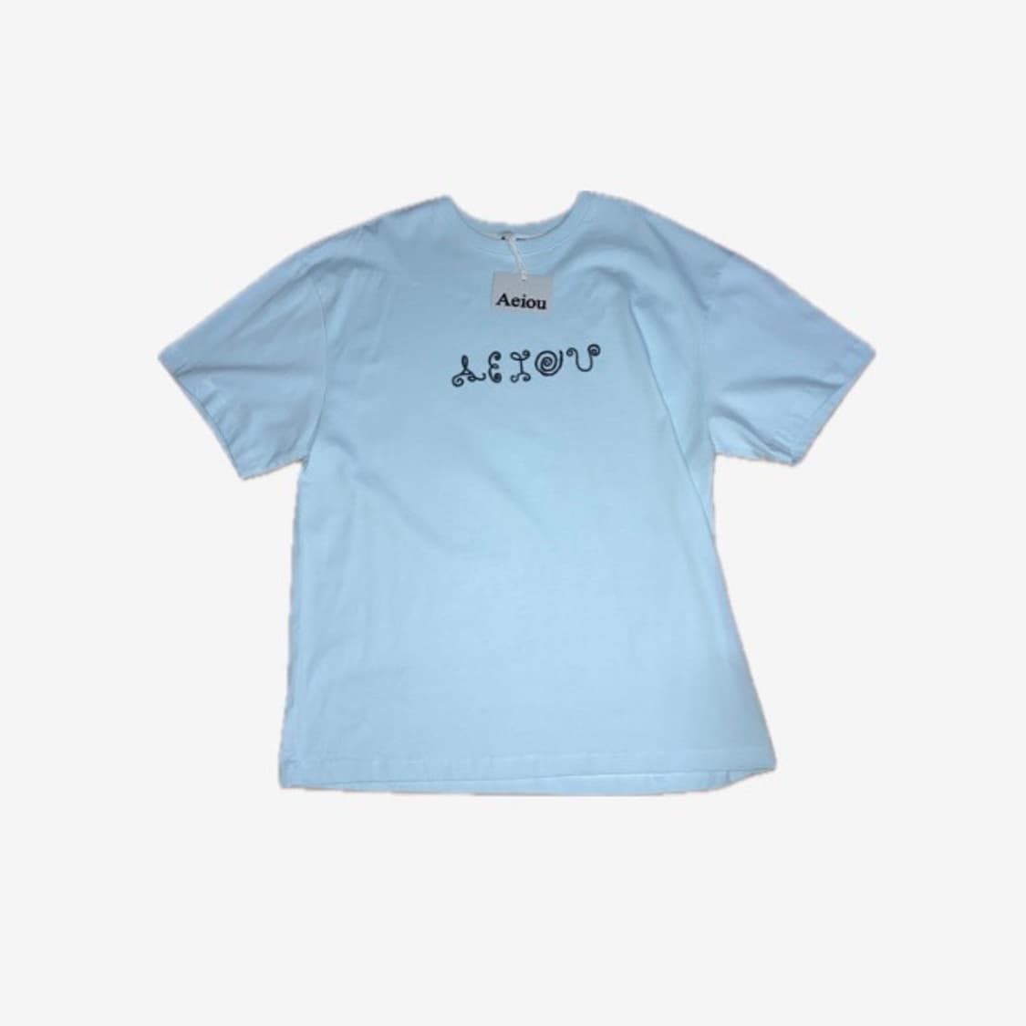 아에이오우 handwritten aeiou t-shirt sky 상품이미지1