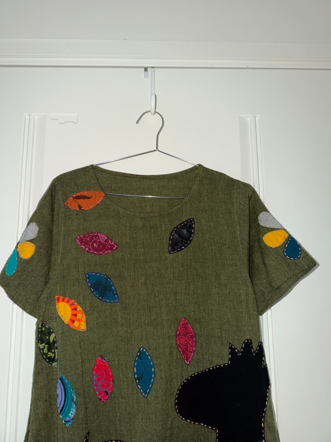 일본빈티지 모리 자수패치 블라우스 원피스 상품이미지7