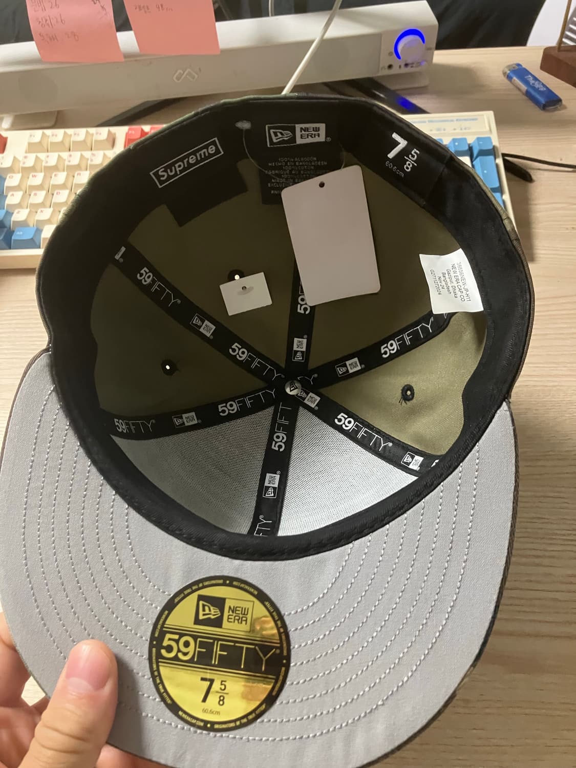 슈프림 본즈 박스로고 뉴에라 우드랜드 카모 - 25SS 상품이미지4