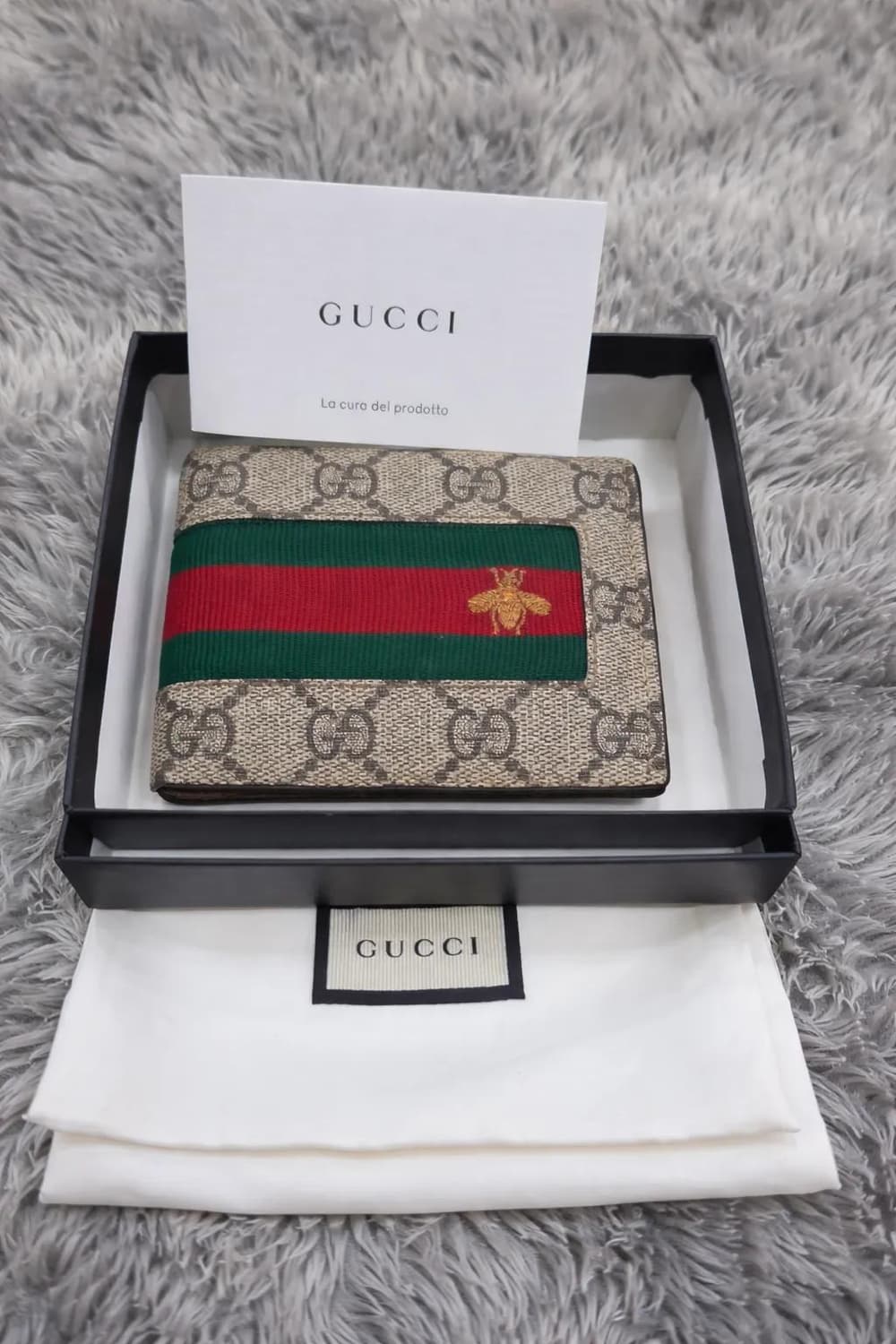 구찌 GG 웹 수프림 꿀벌 반지갑 상품이미지1