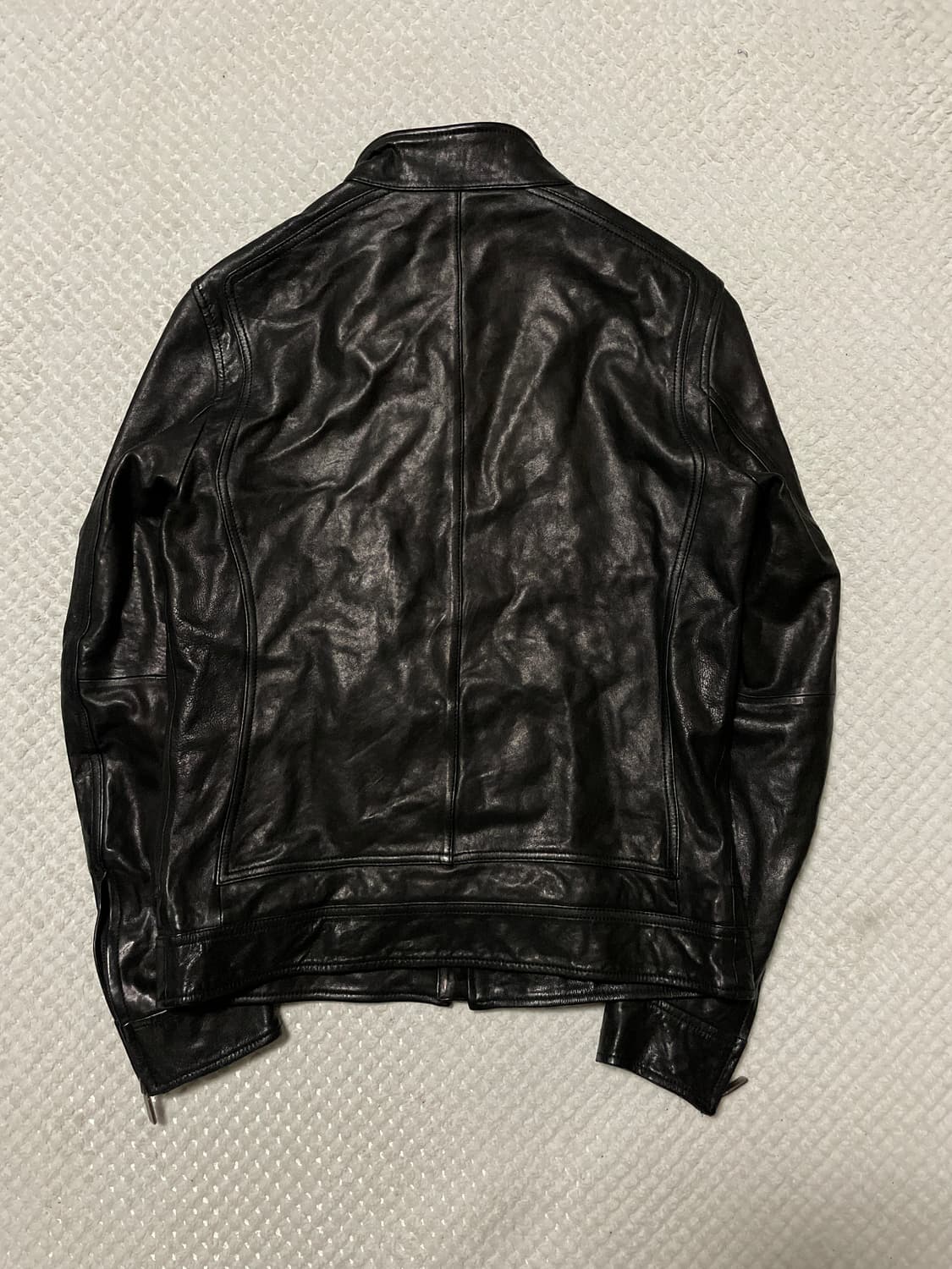 광희시장 웨스턴 무드 램스킨 양가죽 절개 레더 자켓 상품이미지2