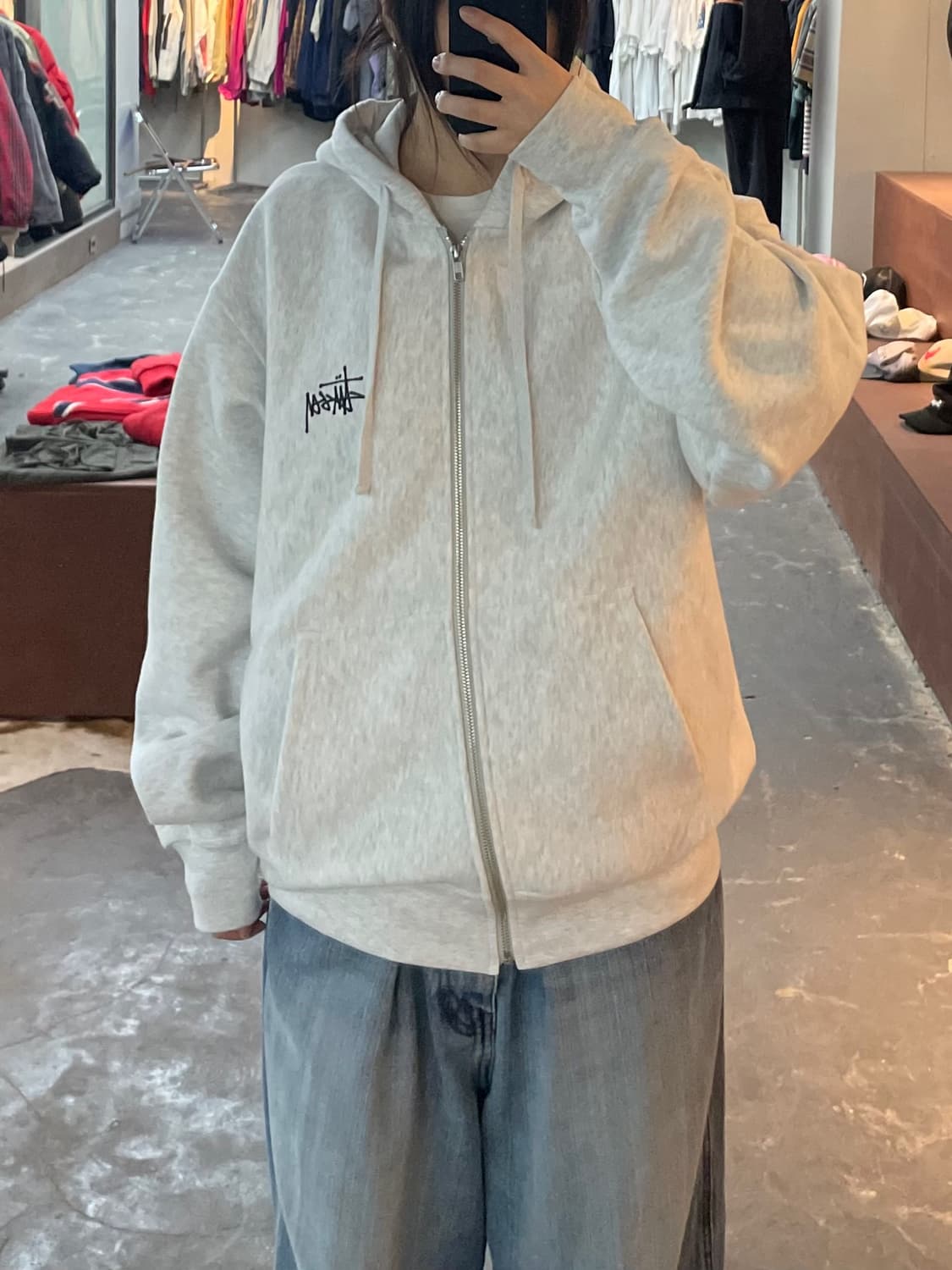 스투시 베이직로고 후드집업 H2354 상품이미지1