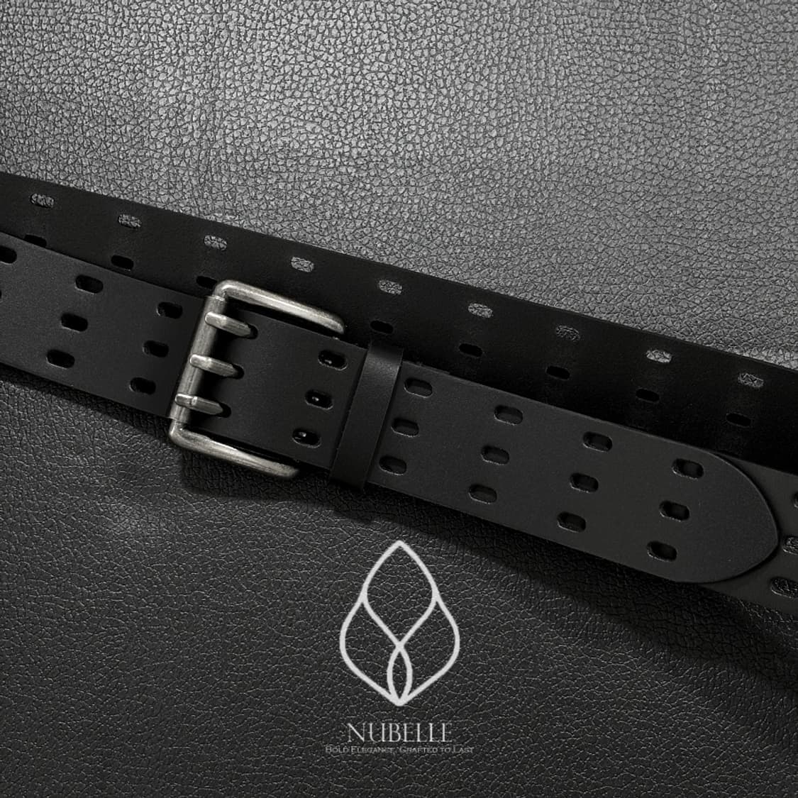 🌗 Biker punched belt / 바이커 펀칭 볼드 벨트 상품이미지2