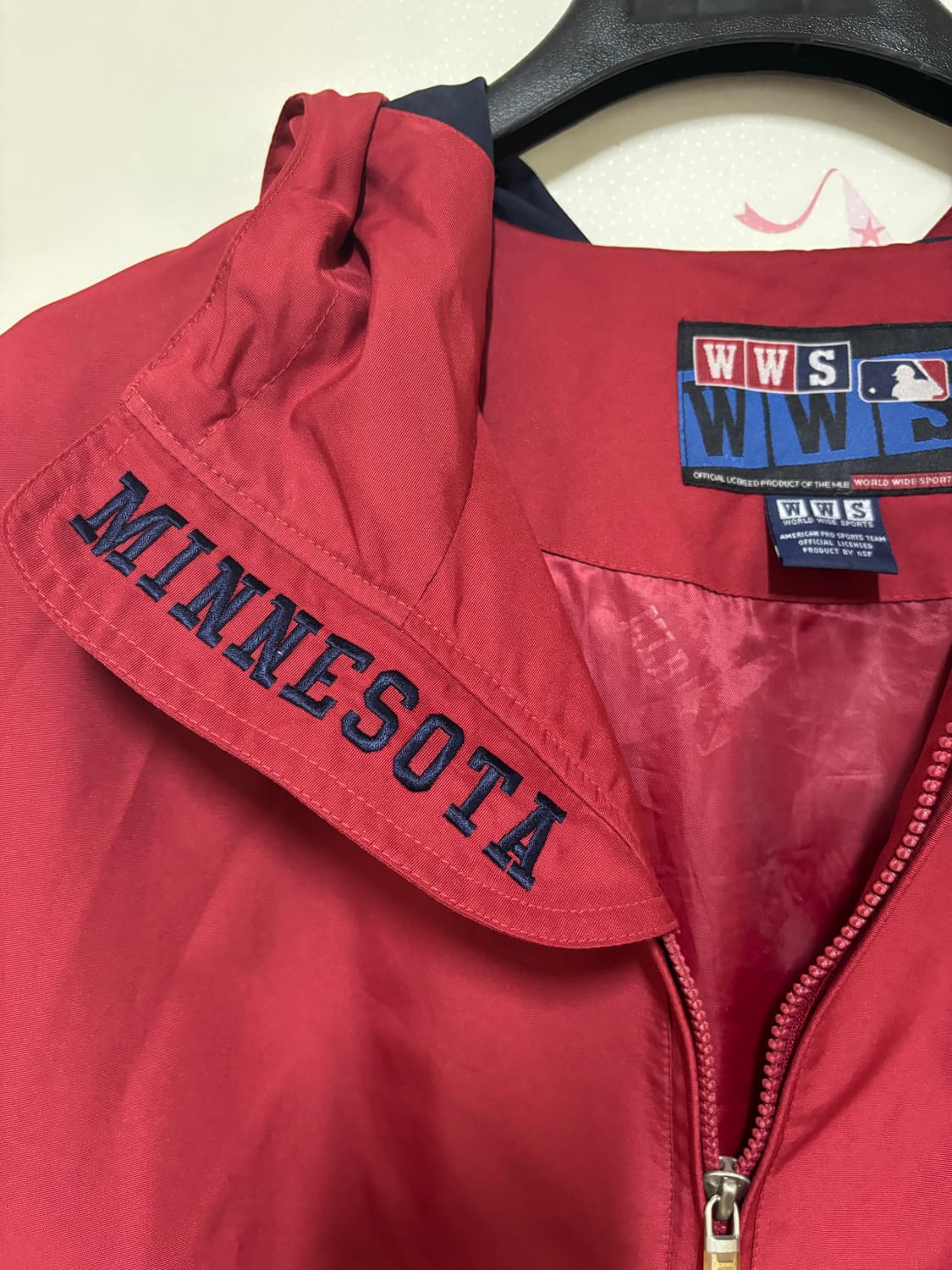 90s WWS MLB 바람막이 후드 자켓 상품이미지2