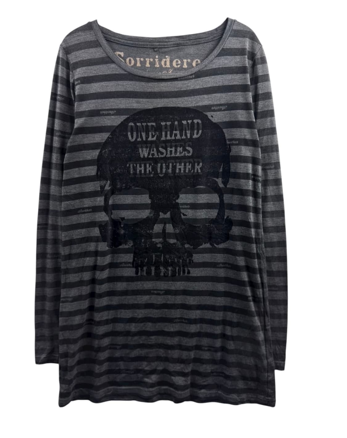 해골 스트라이프 롱슬리브 상품이미지1