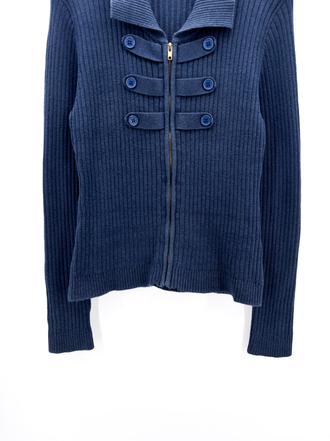 빈티지 버튼 포인트 니트 집업 상품이미지3