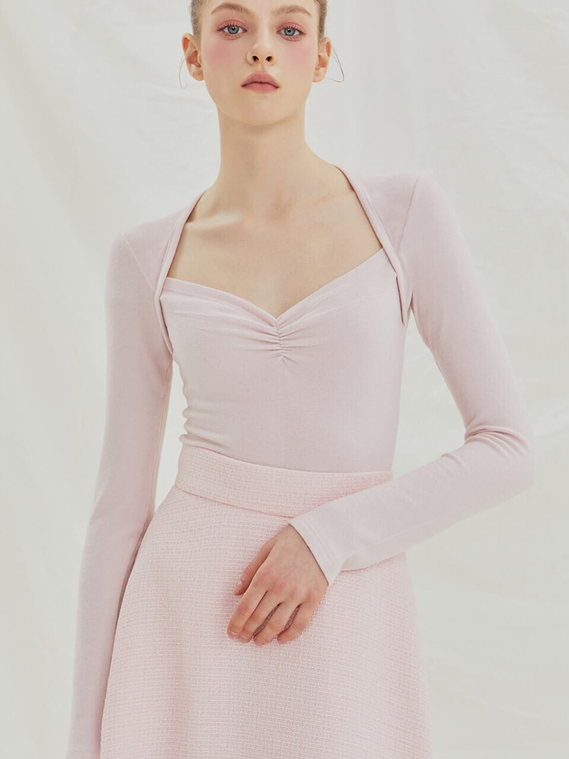 이바나헬싱키 니트 블라우스 Armo knit blouse pink 강혜원 상품이미지1