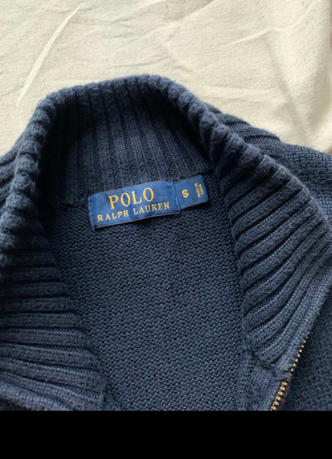 폴로 랄프로렌 신형택 포니로고 네이비 반집업 니트 상품이미지3