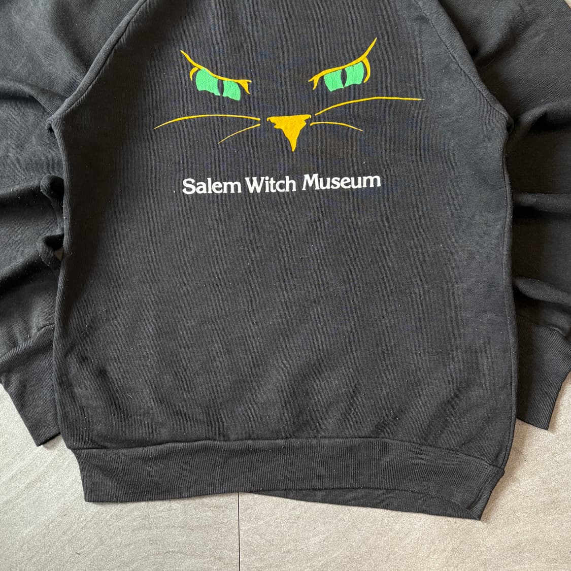 90s 90년대 미국 생산 빈티지 블랙 스웻셔츠 상품이미지4