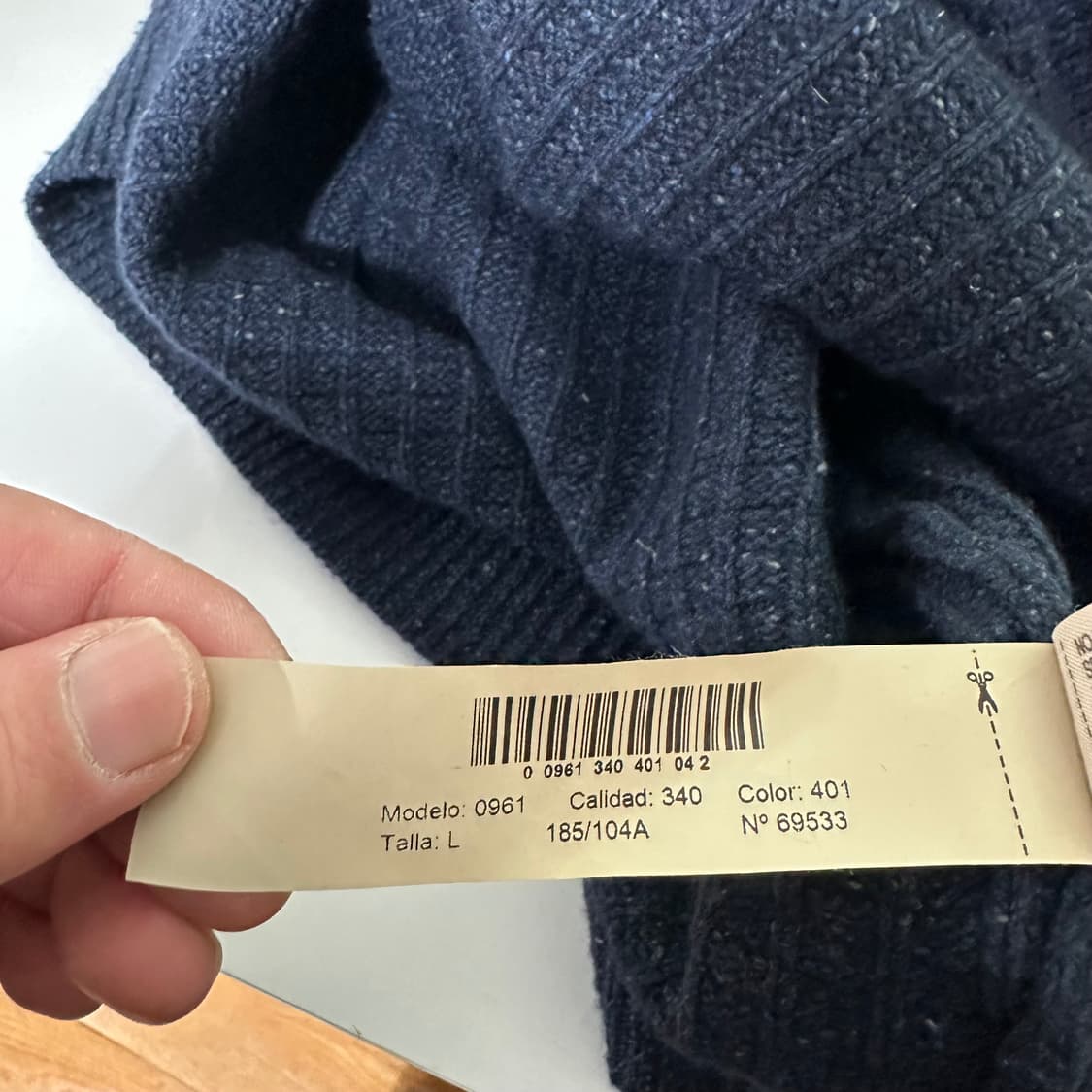 L 마시모두띠 다크네이비 실크혼방 니트후드티 상품이미지6