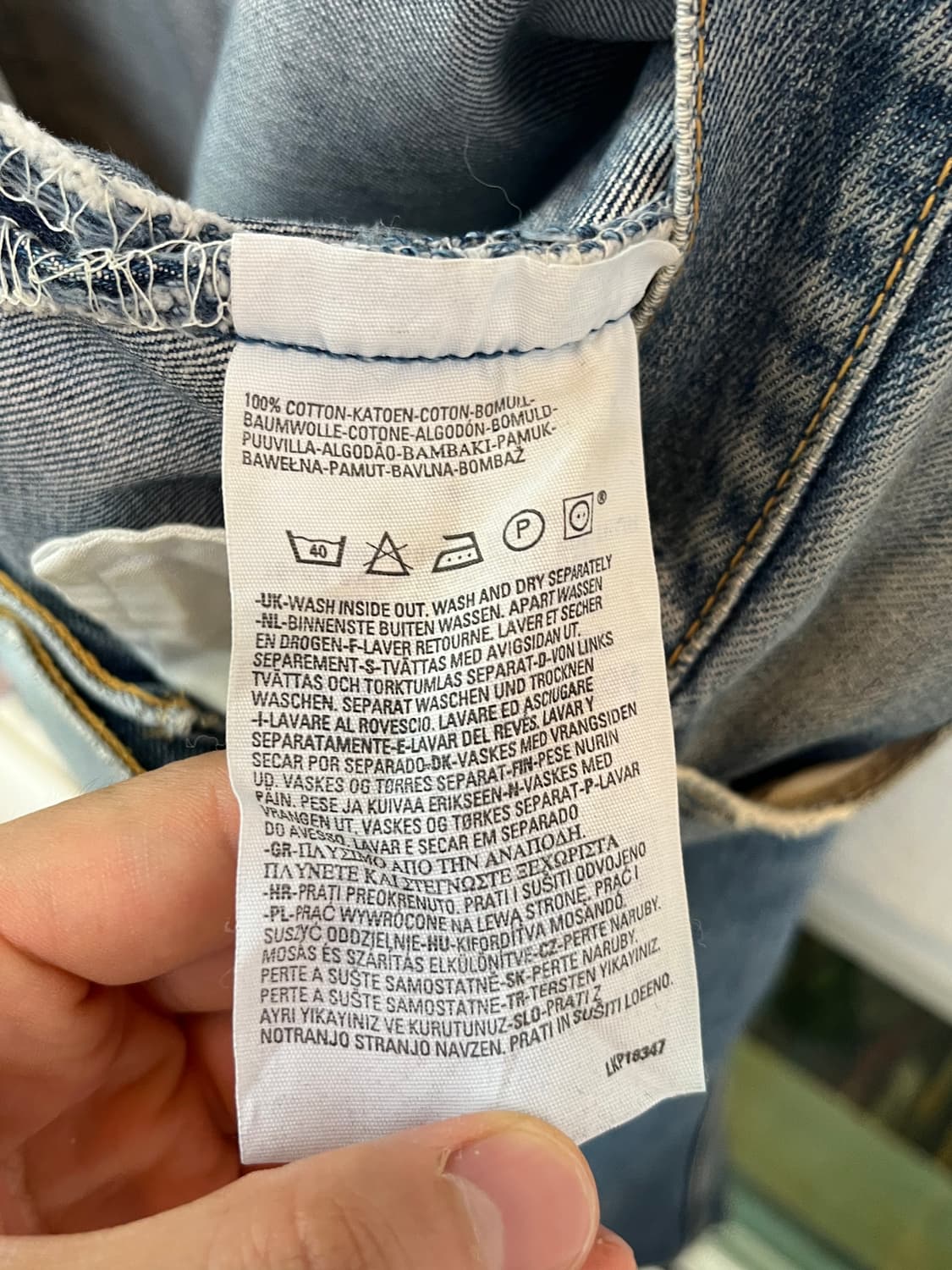 Levis 516 워싱 데님 부츠컷 연청바지 W34 상품이미지7