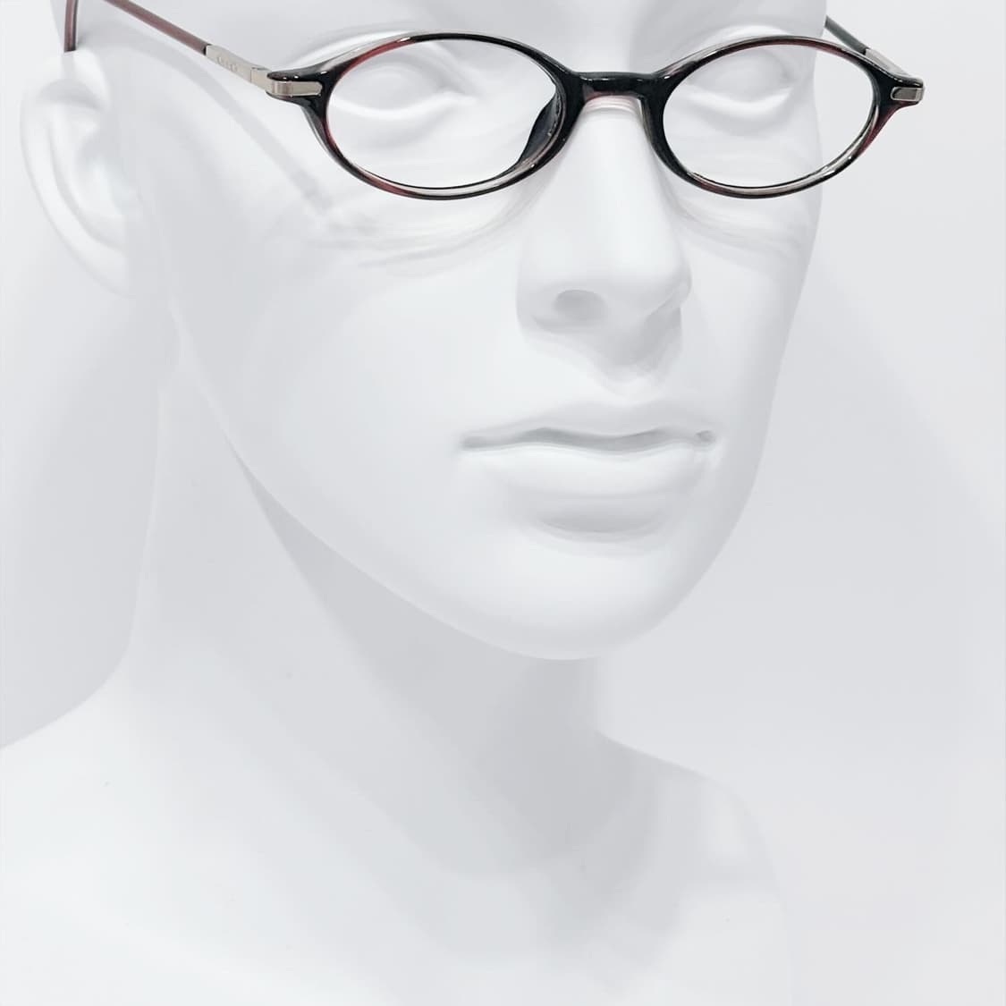 오벌 뿔테 다크버건디 데드스탁 빈티지안경 상품이미지5