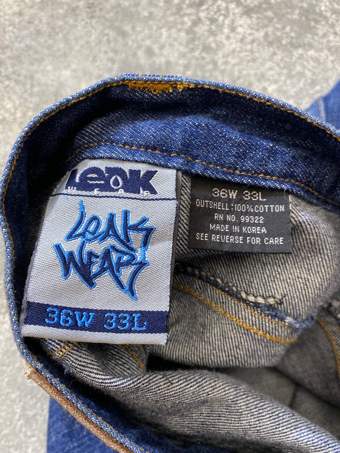 [36] 90-00s LEAK GEAR NBA 자수 루즈핏 데님팬츠 상품이미지7
