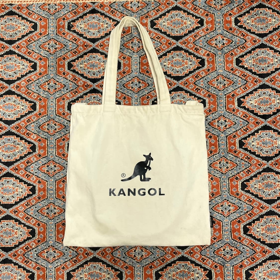 캉골 베이지 캔버스 에코백 상품이미지1