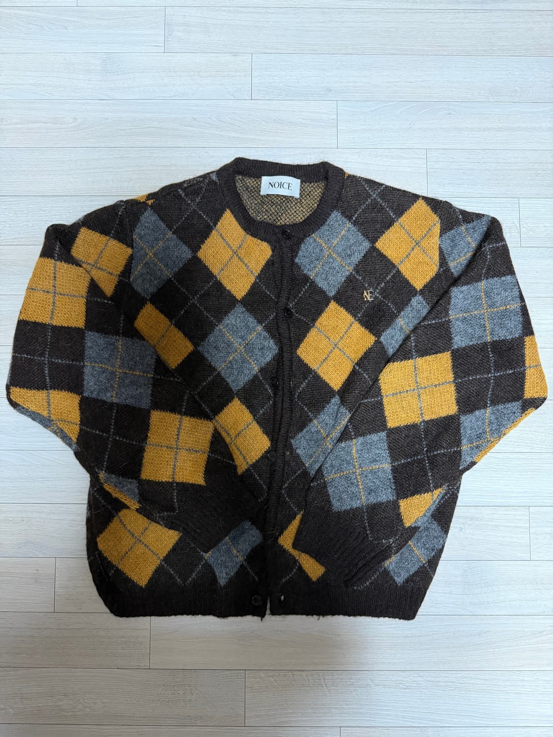 Noice 노이스 아가일 가디건 L 변우석 착용 상품이미지3