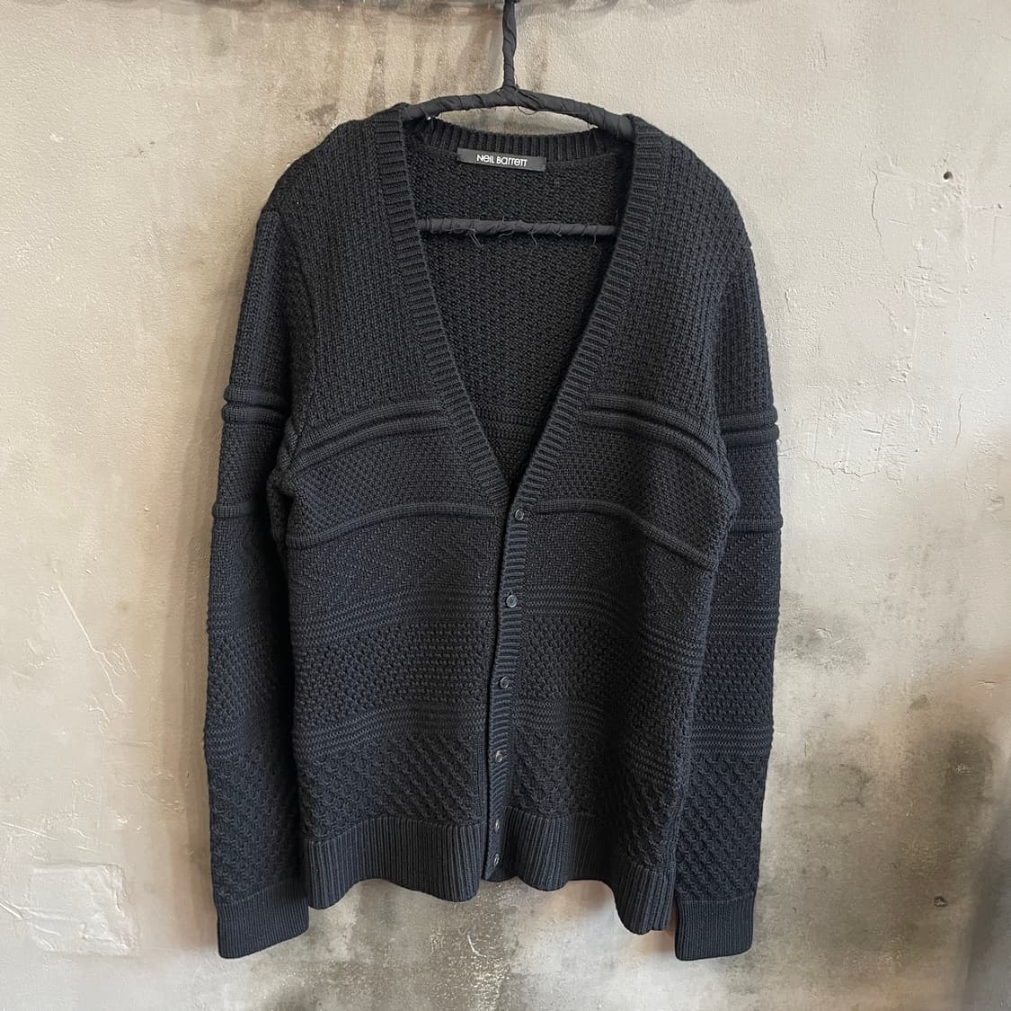 닐 바렛 멀티 텍스쳐 가디건 상품이미지1