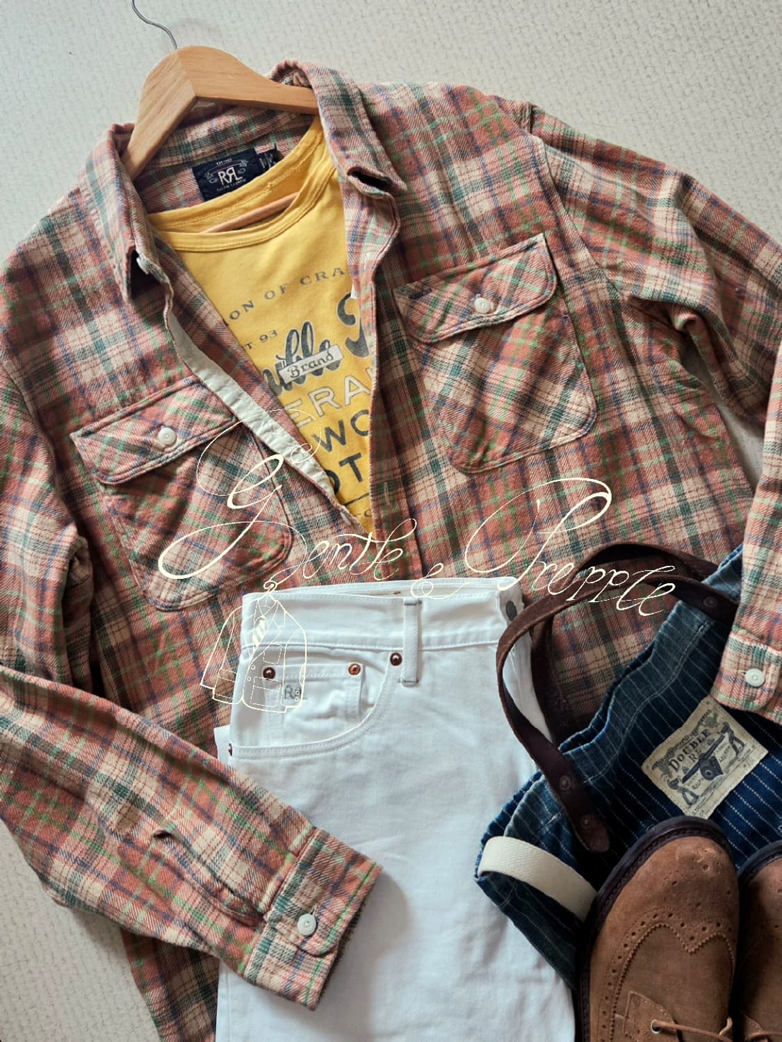 RRL 플래드 트윌코튼 캠프셔츠  상품이미지2