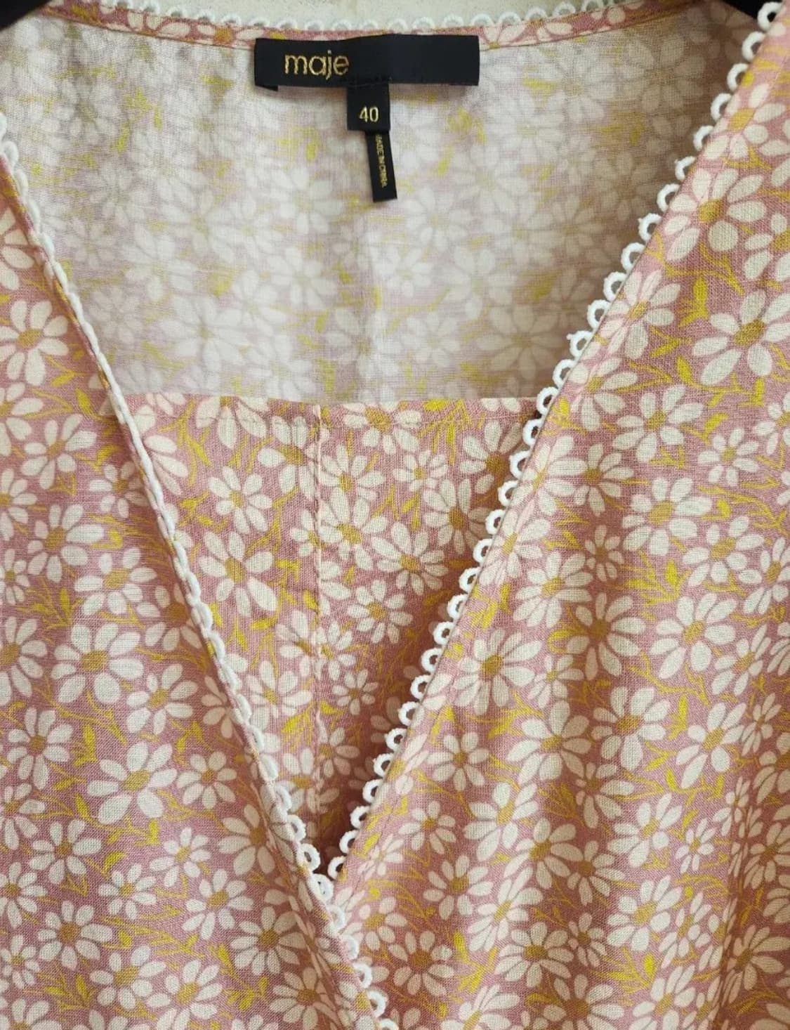 마쥬 2023 린넨블렌드 플로럴 랩원피스 66사이즈 상품이미지7