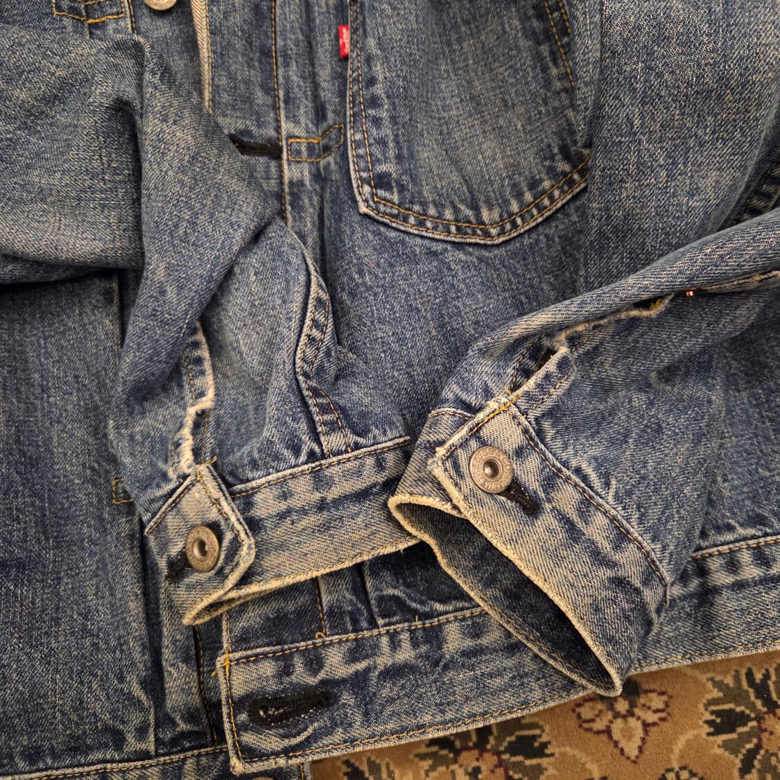 90s 리바이스 lvc 1세대 데님자켓 40 사이즈 71506 타입원 상품이미지9