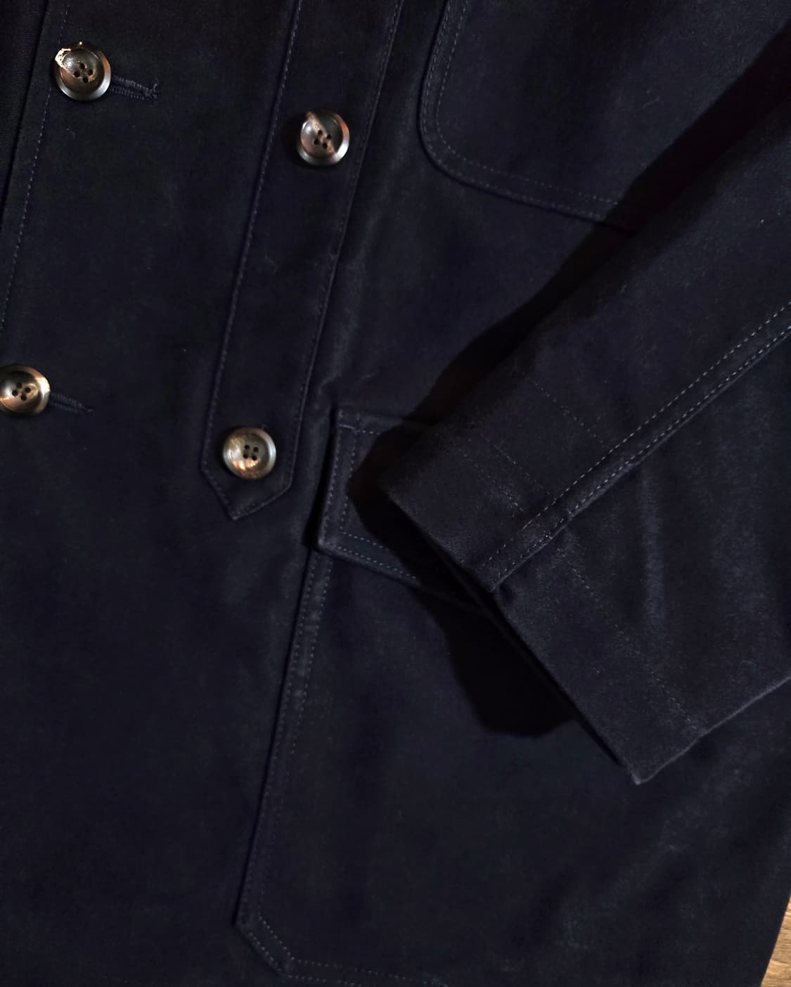 드레익스 몰스킨 더블 브레스티드 워크 코트 (Drakes) 상품이미지5