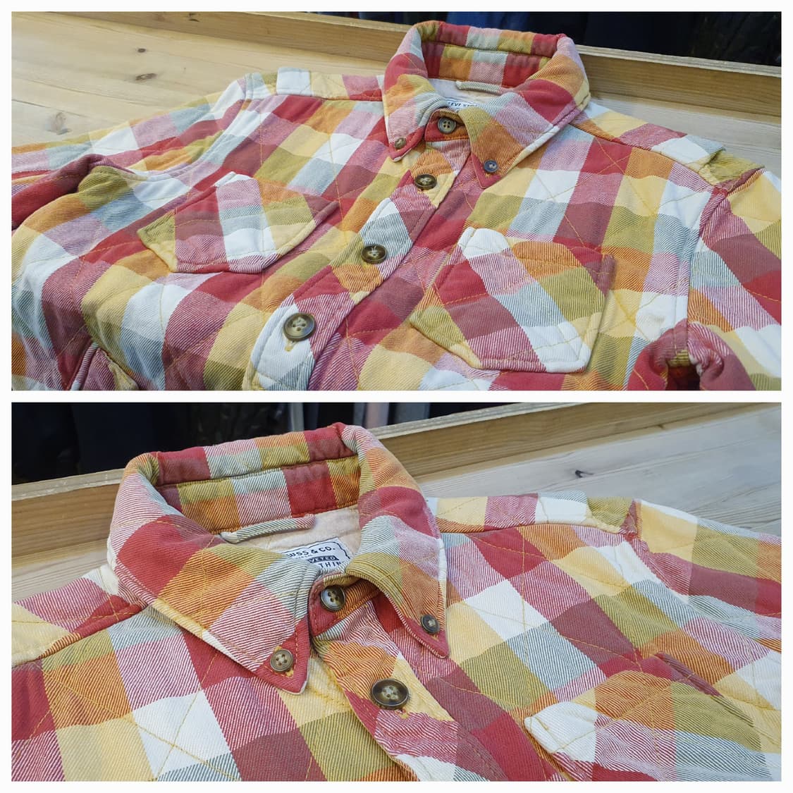 95/66.리바이스 플란넬 패딩남방(공용) 상품이미지3