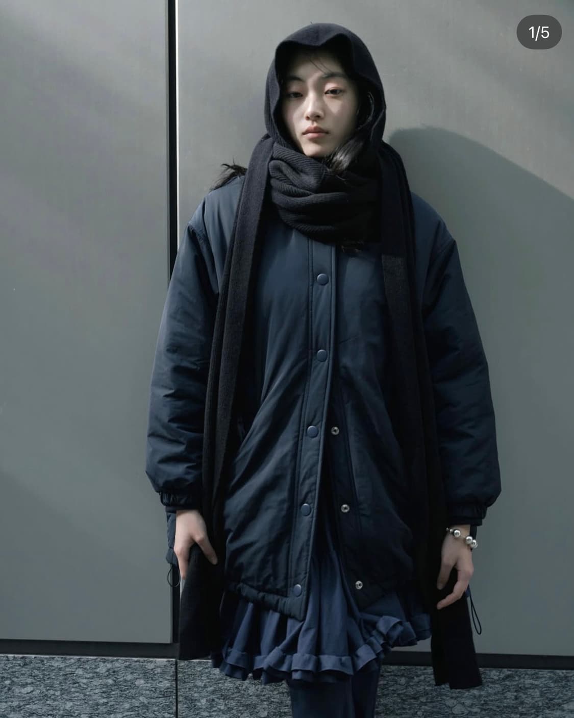 코스모스 패딩 자켓 네이비 상품이미지2