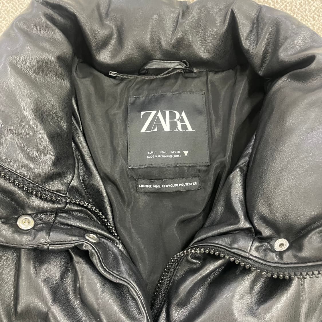 자라 가죽 푸퍼 재킷 1223HS1 상품이미지2