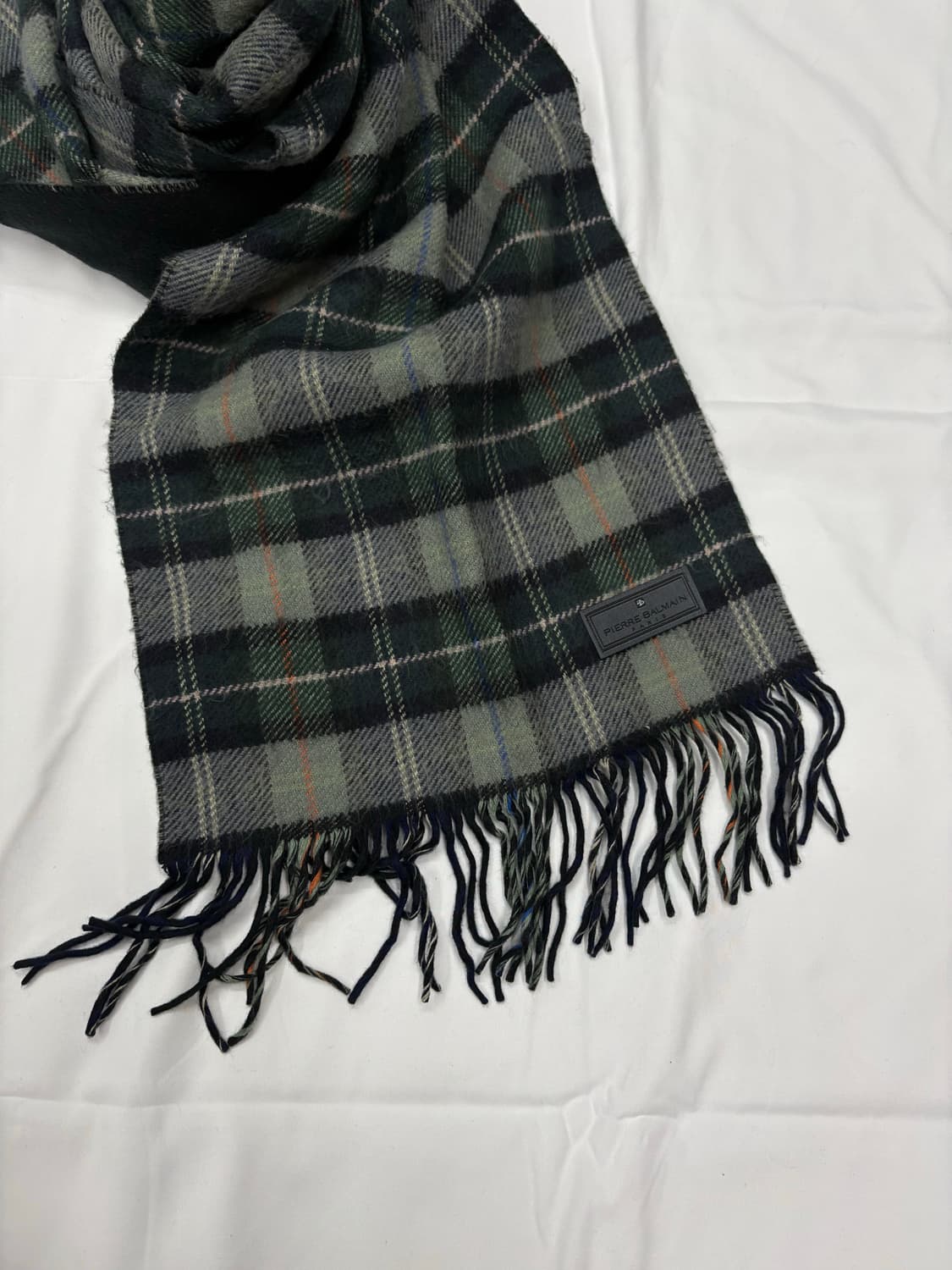 피에르가르뎅 체크 울 머플러 목도리 상품이미지2