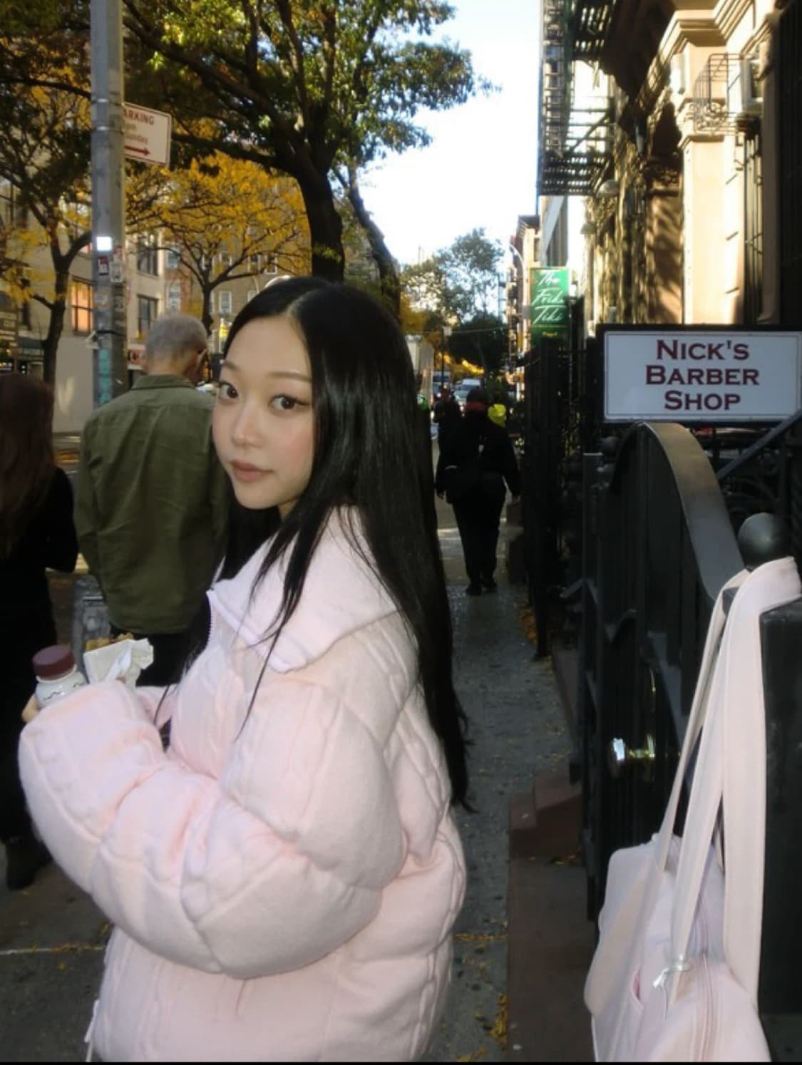 클리시어 츄츄 케이블 니트 패딩 핑크 상품이미지3