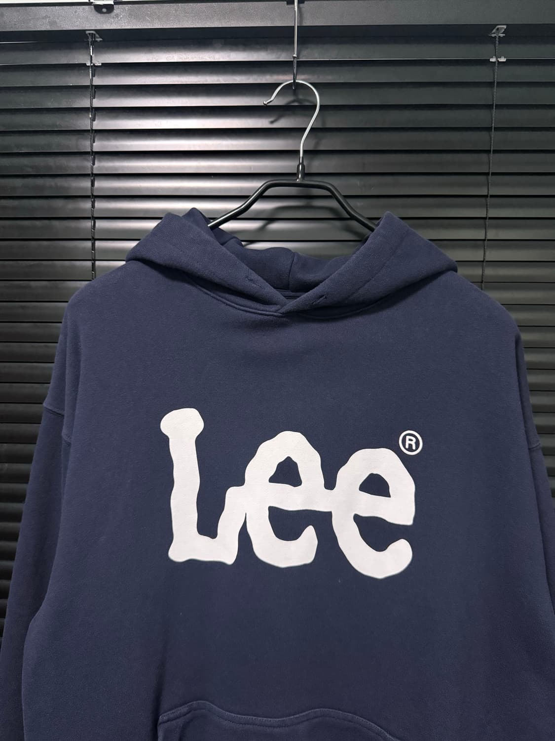 Lee 리 후드 후디 스웻 티셔츠 남색 네이비 프린팅 로고 워크 S 스몰 상품이미지3